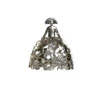 DRW Menina Plateada con Vestido de Mariposas de Resina 16x9x18.5 cm - Modelo C pequeño