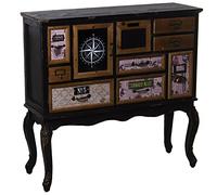 DRW Mesa de Entrada con 9 cajones y 1 Puerta de Madera 94x33x91cm