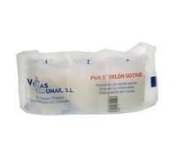 DRW Pack de 12 velones Blancos Transparentes pequeños votivo duracion 24 Horas velon votivo liturgico Cementerio e Iglesias