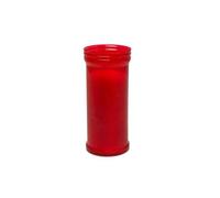 DRW Pack de 6 velones litugicos Rojos de 13.5 cm de Alto velon votivo liturgico Cementerio e Iglesias