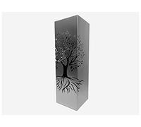 DRW Paraguero arbol de la Vida Plateado con Gancho para Paraguas pequeños Plateado 15.5x15.5x49 cm