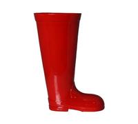 DRW Paraguero con Forma de Bota de Ceramica en Rojo 18x32x45 cm