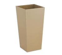 DRW Paraguero Piel Vegana Beige Cuadrado 26x26x55 cm