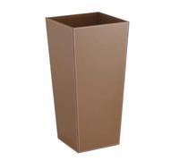 DRW Paraguero Piel Vegana Marron Cuadrado 26x26x55 cm