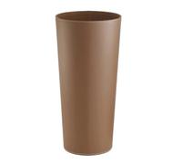 DRW Paraguero Piel Vegana Redondo Marron 26x26x55 cm