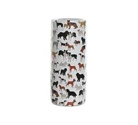 DRW Paraguero, Porcelana, con Decoración de Perros, 19x19x45 cm