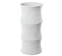 DRW Paraguero Redondo con Forma de Bambu de Ceramica en Beige Arena 50x25x25 cm
