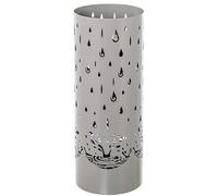 DRW Paraguero Redondo con Gotas de Lluvia de Metal Marron 49x19x19 cm