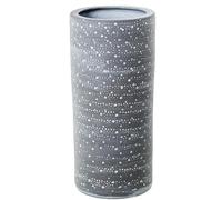DRW Paraguero Redondo de Ceramica en Gris Oscuro 50x25x25 cm