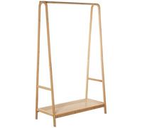 DRW Perchero Burro de Suelo de Madera Natural 100x48x170cm