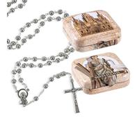 DRW Rosario metal Santa Eulalia con caja metalica 3x1x50 cm