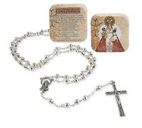 DRW Rosario metal Virgen de Covadonga con caja metalica 3x1x50 cm