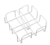 DRW Servilletero de Metal en Blanco 19x19x7cm