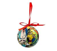 DRW Set 12 Bolas de Navidad Caras Modernas cubismo Ø 7.5 cm