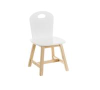 DRW Set 2 sillas Infantil de Madera MDF en Blanco y Natural