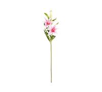 DRW Set 6 varas liliums Rosas 2 Cabezas Apariencia Real 105 cm
