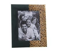 DRW Set de 2 Portafotos para fotografia de 15x20cm de Madera DM y Terciopelo en bitono 22,6x27,6x1,2cm