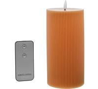 DRW Set de 4 Velas de Cera con led y Mando a Distancia Color Caramelo 10x10x20 cm