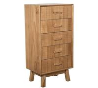 DRW Sinfonier con 5 cajones de Madera en Natural 100x50x35 cm