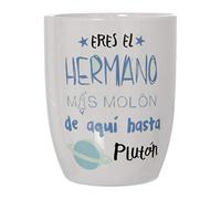 DRW Taza Desayuno Positiva Eres el Hermano más molón de aquí hasta Plutón 385ml 8,5x10cm