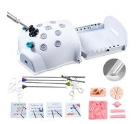 DRXRD Caja de Entrenamiento de Cirugía Laparoscópica con Endoscopio + 4 Instrumentos Quirúrgicos + 9 Módulos de Entrenamiento Simule la Sensación de Operación Real Caja Laparoscópica 30°