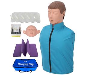DRXRD RCP-Simulador Cuerpo Medio Maniquíes de Reanimación con Mascarilla Reemplazable + 4 Bolsas Pulmonares Reemplazables + Estera + Bolsa de Transporte para Capacitación Práctica