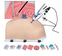 DRXRD Simulador de Laparoscopia Kit para Suturar con Cámara de Enfoque Ajustable & 4 Entrenamiento Instrumentos & 10 Entrenamiento Módulos para Aumentar Experiencia Práctica 30°