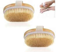 Dry Brushes [Conjunto de 2] Body Brushes, escova esfoliante, esfoliação, banho brush para remoção de dentes, substâncias Lymph Functions