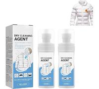 Dry Cleaning Agent for Winter Coats,Down Jacket Foam Dry Cleaner,Multi-Purpose Dry Cleaning Clothing Cleansing Foam Rinse-Free Agent (2pcs)