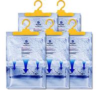 Dry & Dry 5 paquetes de absorbedores de humedad para controlar el exceso de humedad en sótanos, armarios, baños, lavanderías. Absorbentes de humedad para colgar ultra fuertes