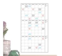 Dry Erase Calendar - 47.99x32.01in Reusable Wall Planner, Task Organizer Calendar Whiteboard, Unlimited Dates Whiteboard | With To-Do List Notes Area For Home, Goal Setting, Project Management
