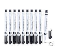 Dry Erase Markers - 10 Piece Fine Tip Marker Set, 0.5mm School Whiteboard Pens, Built In Eraser Marker Pens, Smooth Writing Classroom Supplies | Dry Erase Markers Set For Teacher Classroom Whiteboard