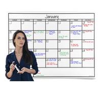Dry Erase Medium and Large Laminated Wall calendar 24 x 36 and 36 x 48 Inches Nunca doblado y Reutilizable Film Big Laminated Erasable Month calendar