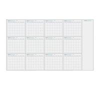 Dry Erase Wall Calendar - Giant Erasable Yearly Planner, Undated Blank Wall Calendar For Home Office Organization | Reusable Monthly & Annual Schedule Board For Planning, Study & Work