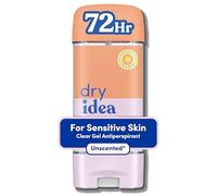 Dry Idea Desodorante en gel y antitranspirante para mujer, hipoalergénico para pieles sensibles, protección 2 veces más larga contra el sudor*, control de olores de 72 horas, sin perfume, desodorante