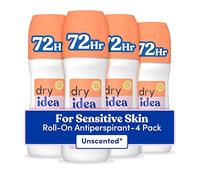 Dry Idea Desodorante y antitranspirante roll-on para mujer, sin perfume, hipoalergénico para pieles sensibles, dos veces mayor protección contra el sudor. 72H Protección contra el sudor y el mal