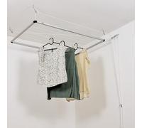 DRY-SMART Flex UP - Tendedero de techo extensible, para bañera, balcón, interior y exterior, ahorro de espacio, fijación al techo de 100-160 cm (básico)