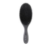 DRYBAR Cepillo de cerdas de jabalí y nailón, madera de haya, ayuda a añadir brillo y suavizar el cabello, desenreda y promueve cabello saludable, gris, unisex, adulto, femenino