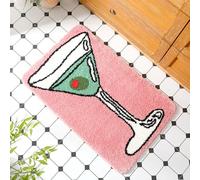 Drydiet Martini - Alfombra de baño con diseño de margarita, antideslizante, absorbente, lavable, 20 x 32 pulgadas, para cocina, puerta delantera, dormitorio, decoración del hogar
