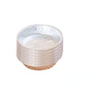 DRYEN - 50 bandejas de aluminio para tartas de 9 pulgadas, contenedores redondos desechables con paredes angulares, resistentes