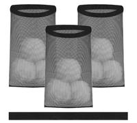Dryer Vent Lint Catcher, 3-Pack Dust Filter Bags, Adhesive Duct Cover, Home Dryer Cleaning for Indoor Laundry, Rooms, Apartments, 15.35x9.84x0.39 Inches, Black