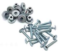 DryFur Pet Carrier Metal Fasteners Nuts Bolts (1-1/4" Medium Bolts, 16 Pack)