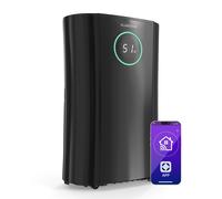 Klarstein DryFy ProConnect 24L Deshumidificador Smart, Wi-Fi, Silencioso, Bajo Consumo, Temporizador 24h, Filtro HEPA, Control de Humedad, Portátil para Hogar/Oficina, Habitaciones hasta 36m², Negro