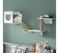 DRYIC Juego de Columpio para Gatos montado en la Pared, estantes de Pared para Gatos, Nido para Gatos, Plataforma de Salto, cápsula Espacial, Resistente y Estable (Style4)