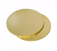DryiC Lámina De Latón Material De Chapa Tablero Redondeado para Piezas De Recambio, Grosor 3mm, 2 Piezas,Diameter:50mm