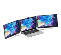 DRYIC Monitor Triple portátil para portátil de 15 a 17" | Extensor de Pantalla Dual IPS FHD 1080P de 14" con Soporte