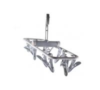 Drying Clip Rack Plastic Foldable Windproof Antiskid Underwear Sock Hanger with 12 Clips compatible Home Nordic Blue 2025