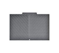 Drying Mat, Silicone Pad, Heat Proof Slip Proof Flexible Compact Multipurpose Hot Protection Waterproof Easy Storage, Dish Mat for Kitchen Utensils Dishes, 14.6x9.6Inches, Gray, Green