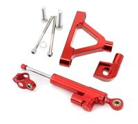 DRYIUBVF A Compatible con Ninja para ZX6R 2007-2008 Amortiguador De Dirección Estabilizador para Motocicleta Accesorios Universales para Montaje De Amortiguador Lineal(Red)