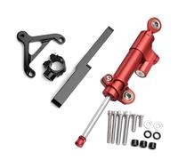 DRYIUBVF Compatible con CB1000R 2008-2016 Amortiguador De Motocicleta Dirección Estabilizador Soporte De Montaje Soporte Manillar Estabilizador Ajustable Amortiguador dirección(Red)